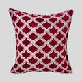 18" Turkish Square Pillow Cover - Deep Red Floral-0