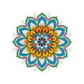Vibrant Mandala Sticker: Boho Sacred Geometry Art Decal-0