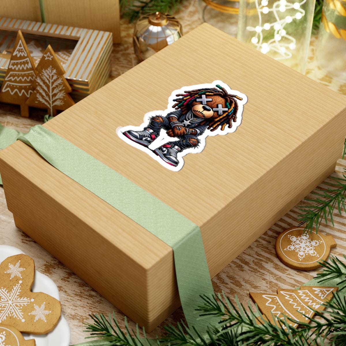 ColorFlow | Multicolor Dread Bear Vinyl Sticker | Urban Streetwear Gamer Sticker | Waterproof Glossy or Matte-2