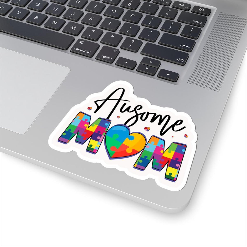 ColorFlow | Ausome Mom Vinyl Sticker | Puzzle Heart Autism Proud Parent-4