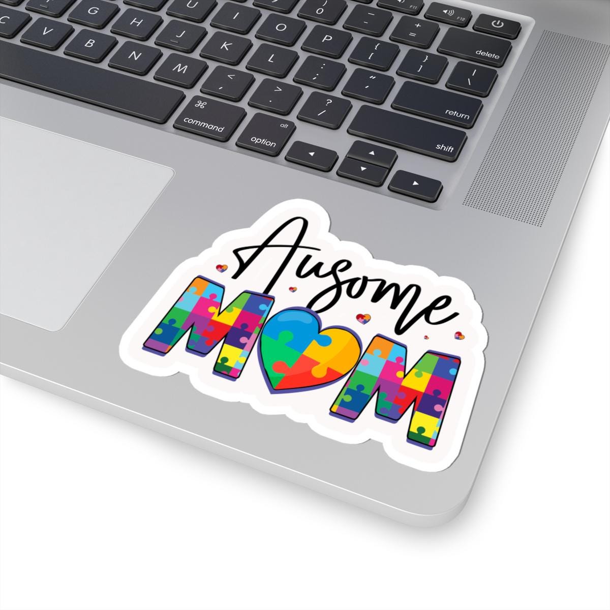 ColorFlow | Ausome Mom Vinyl Sticker | Puzzle Heart Autism Proud Parent-4