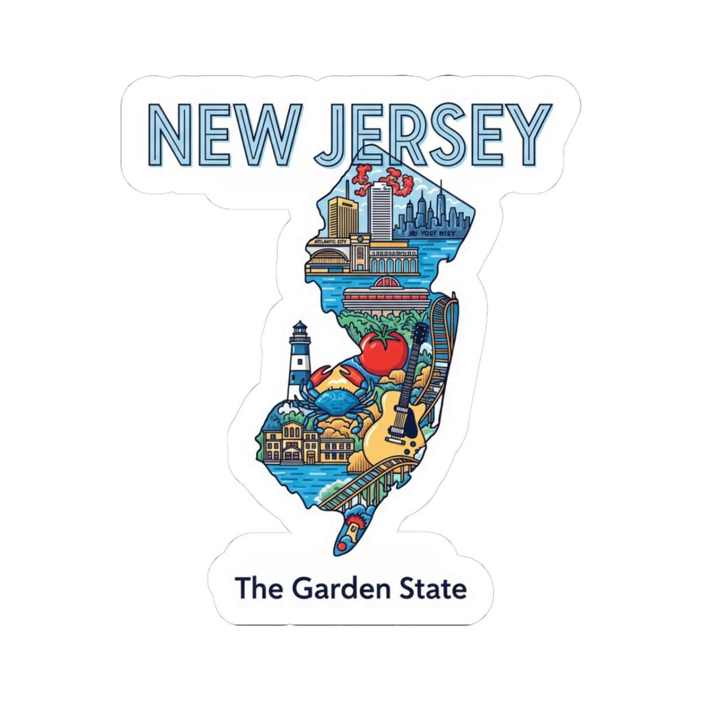 New Jersey Vinyl Sticker | Garden State Decal, Waterproof, Made in USA-0