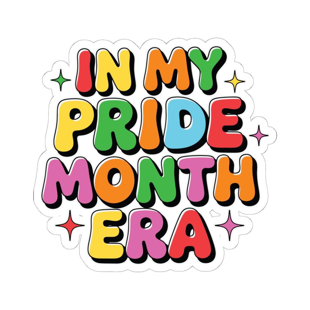 ColorFlow | In My Pride Month Era Sticker | Rainbow LGBTQ Glossy Vinyl Sticker | Queer Kiss Cut Sticker | Pride Month Laptop Decor Gift-1